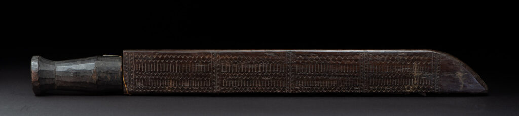 This sword is known as Pararowai, originates from the Yami tribe of Orchid Island Intricately carved with traditional Yami tribal motifs.