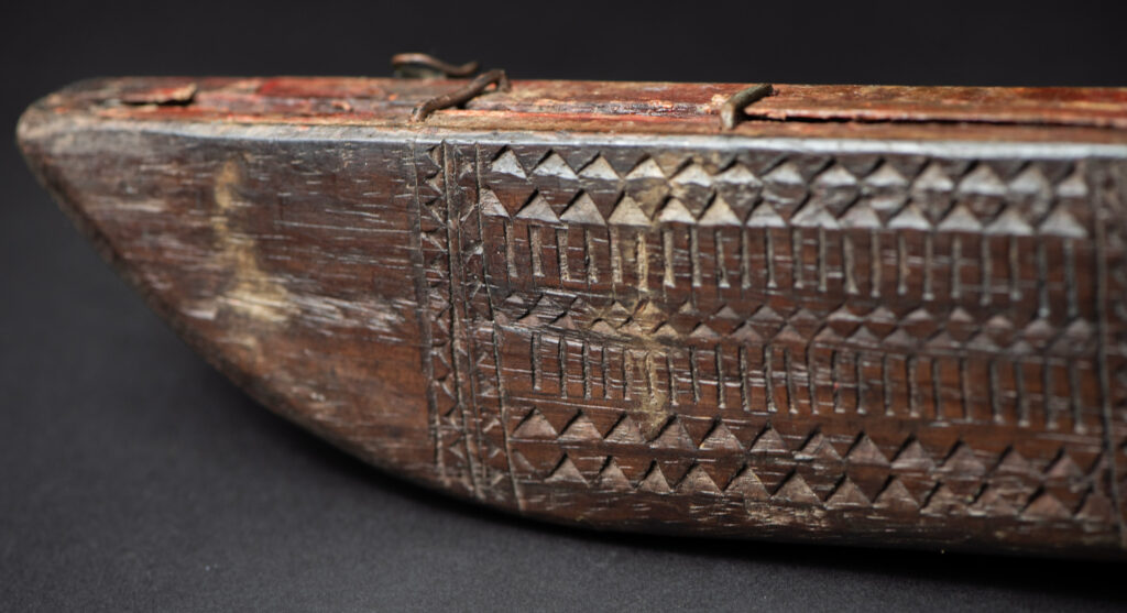 This sword is known as Pararowai, originates from the Yami tribe of Orchid Island Intricately carved with traditional Yami tribal motifs.