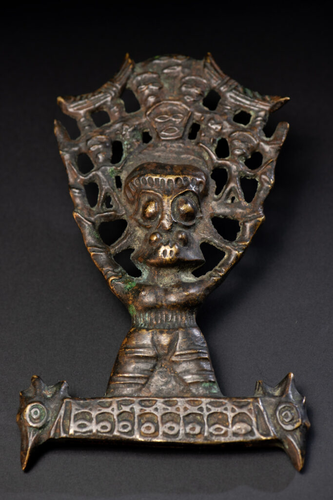 Sacred knife handle - Paiwan tribe- The sacred knife is one of the three treasures of the Paiwan tribe with the sacred pot and the beads.