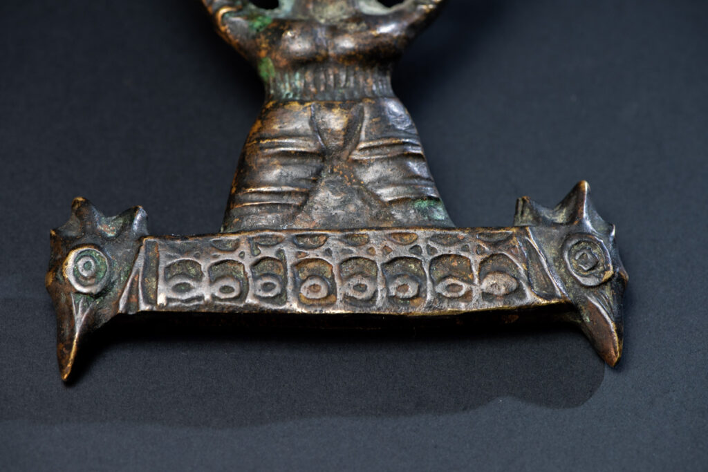 Sacred knife handle - Paiwan tribe- The sacred knife is one of the three treasures of the Paiwan tribe with the sacred pot and the beads.