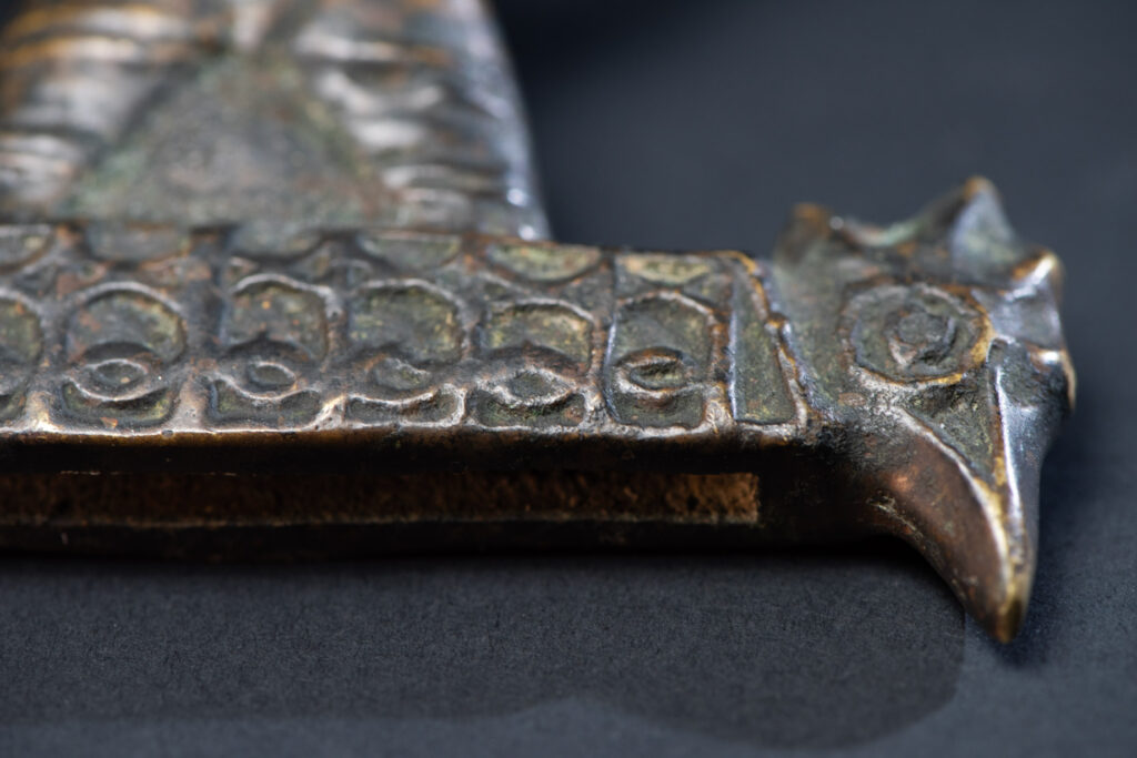 Sacred knife handle - Paiwan tribe- The sacred knife is one of the three treasures of the Paiwan tribe with the sacred pot and the beads.