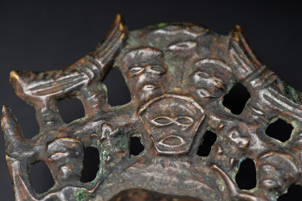 Sacred knife handle - Paiwan tribe- The sacred knife is one of the three treasures of the Paiwan tribe with the sacred pot and the beads.