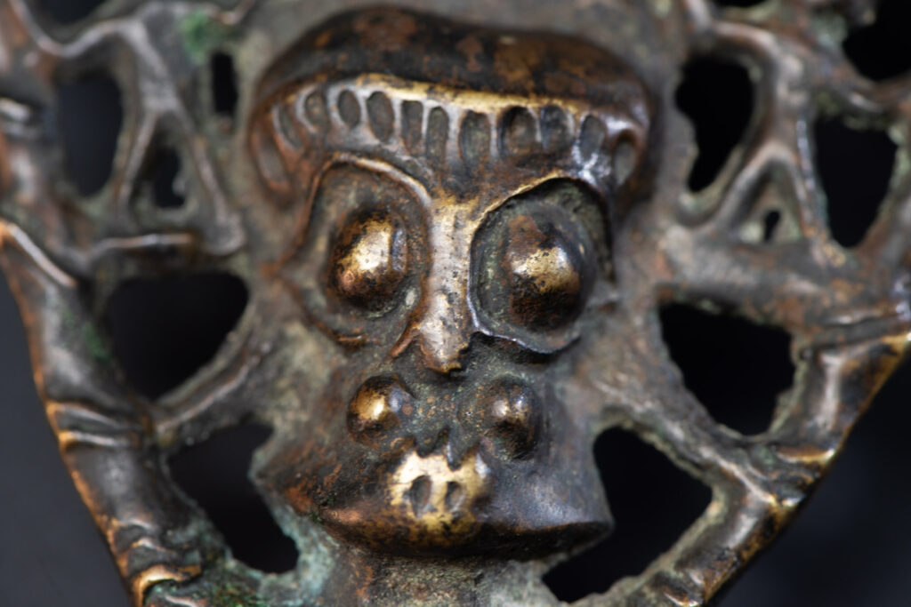 Sacred knife handle - Paiwan tribe- The sacred knife is one of the three treasures of the Paiwan tribe with the sacred pot and the beads.