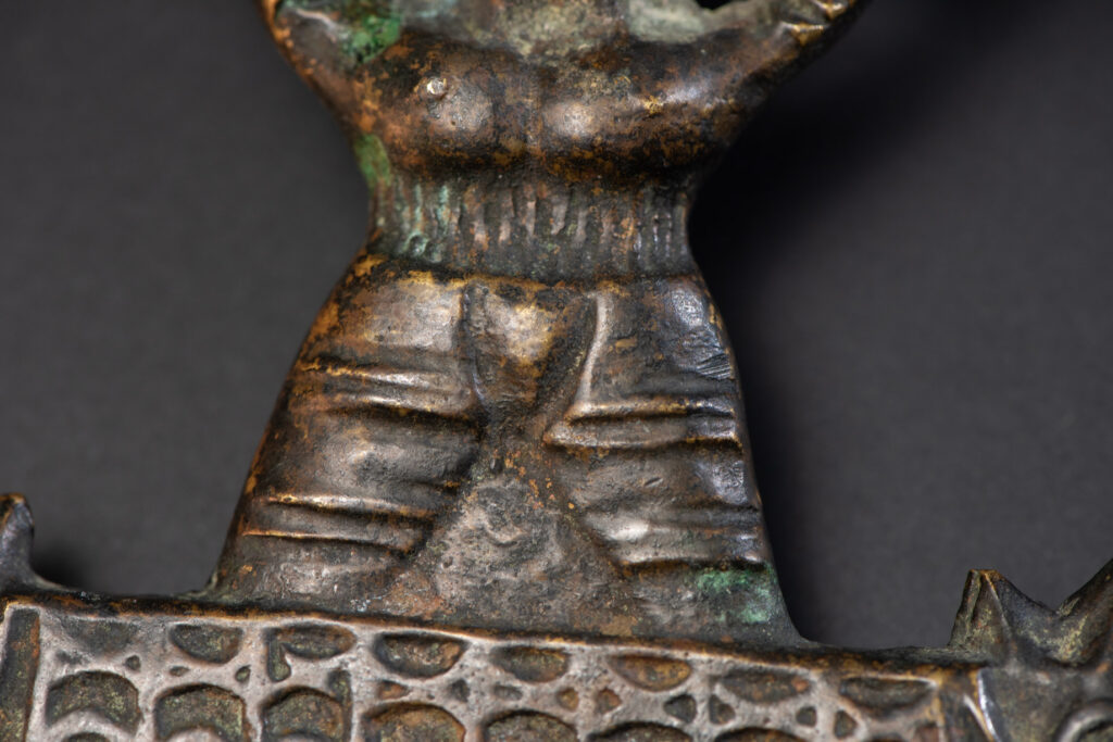 Sacred knife handle - Paiwan tribe- The sacred knife is one of the three treasures of the Paiwan tribe with the sacred pot and the beads.