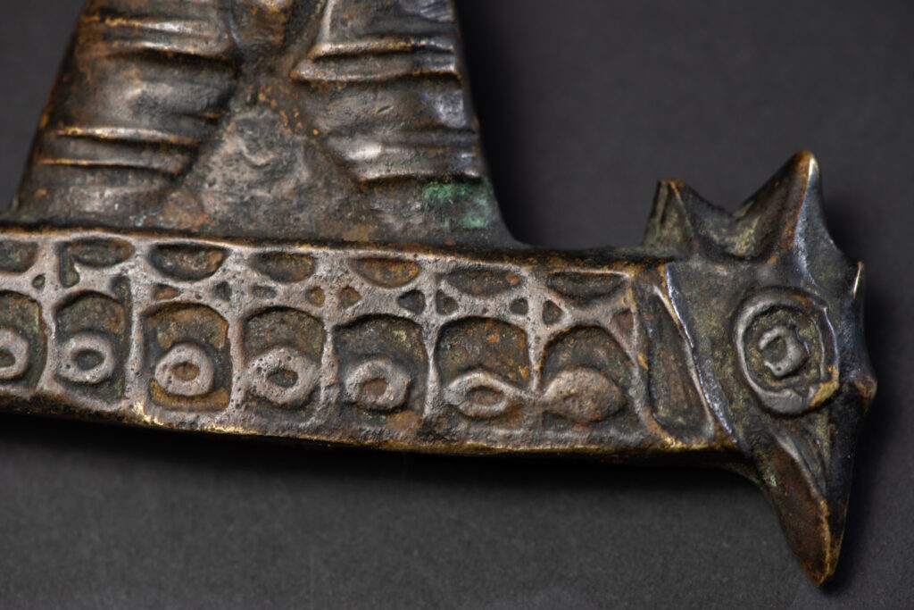 Sacred knife handle - Paiwan tribe- The sacred knife is one of the three treasures of the Paiwan tribe with the sacred pot and the beads.