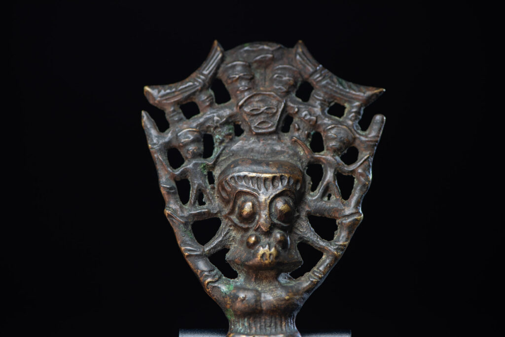 Sacred knife handle - Paiwan tribe- The sacred knife is one of the three treasures of the Paiwan tribe with the sacred pot and the beads.