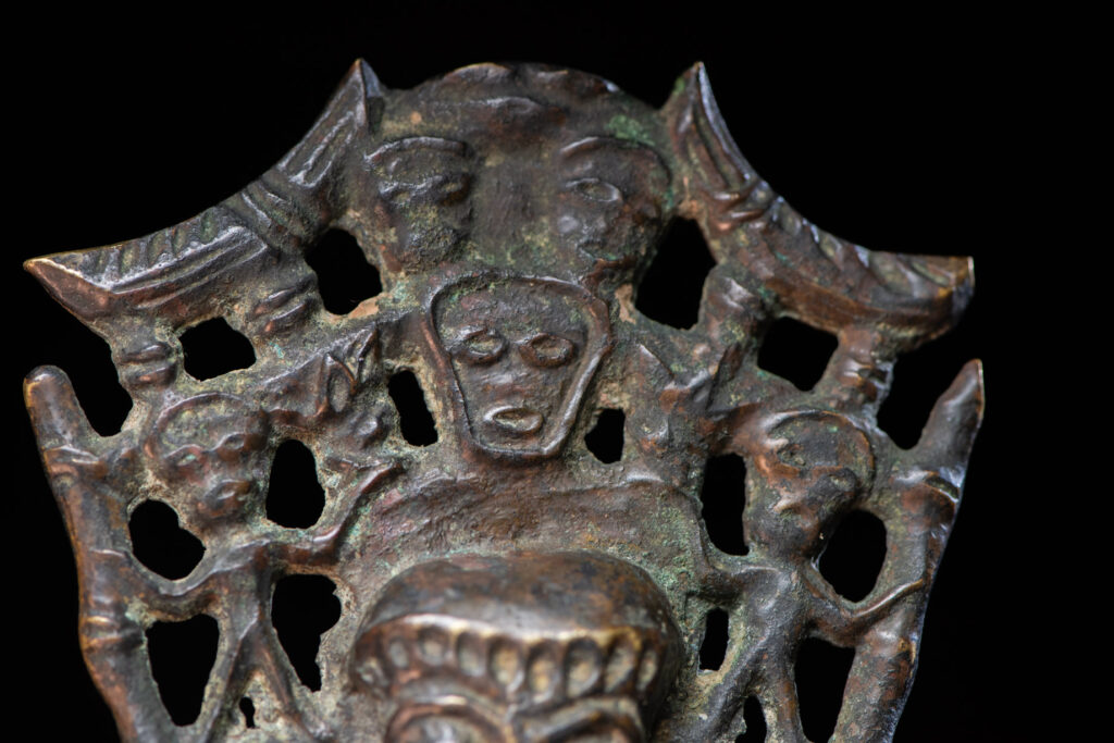 Sacred knife handle - Paiwan tribe- The sacred knife is one of the three treasures of the Paiwan tribe with the sacred pot and the beads.