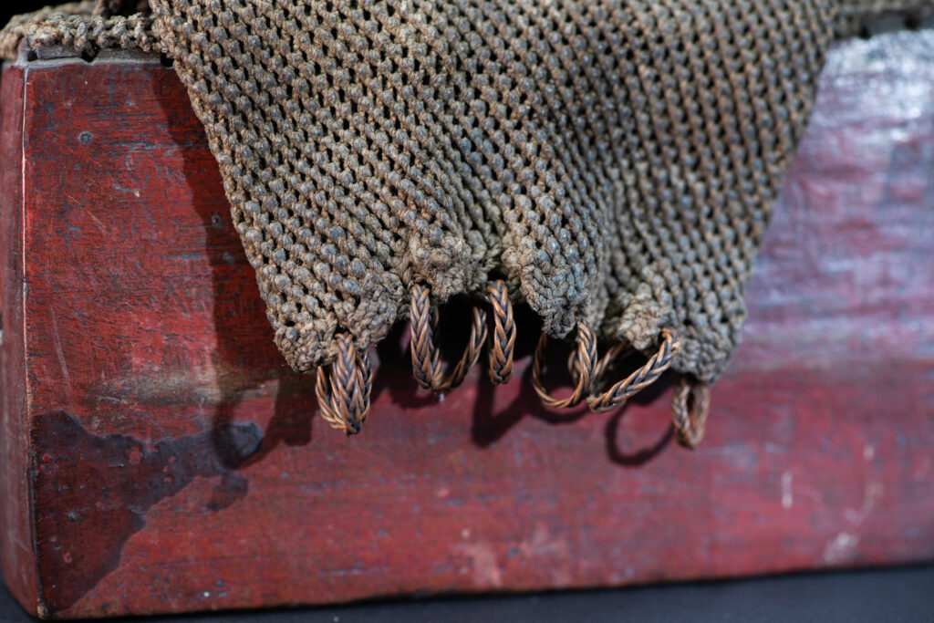 Shaman box from Paiwan tribe -Taiwan . Fully carved and paint in red .