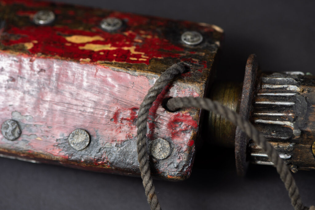 Ancient Puyuma tribe sword painted in red