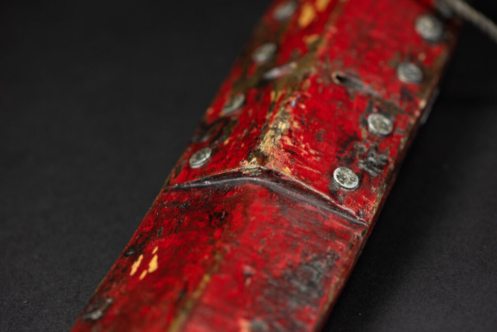 Ancient Puyuma tribe sword painted in red