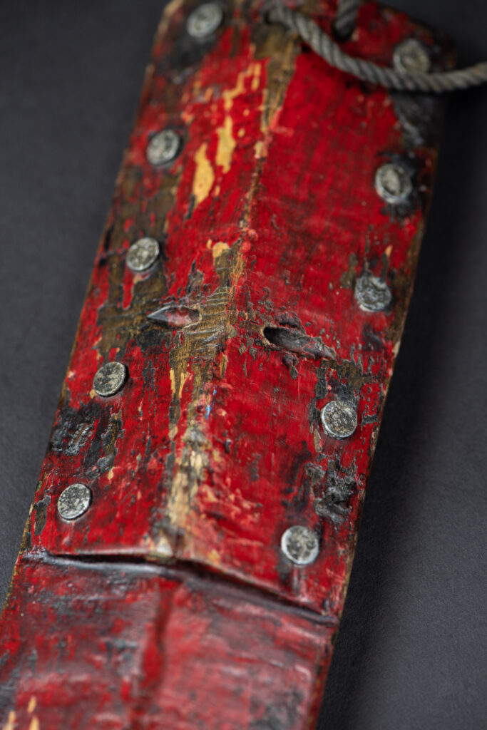 Ancient Puyuma tribe sword painted in red