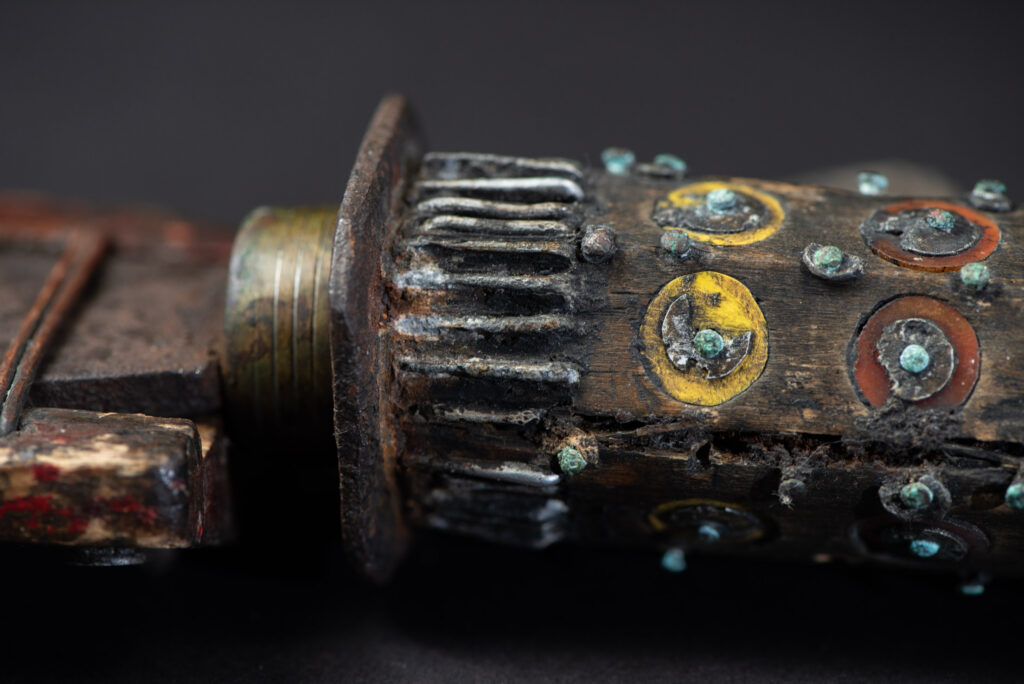 Ancient Puyuma tribe sword painted in red