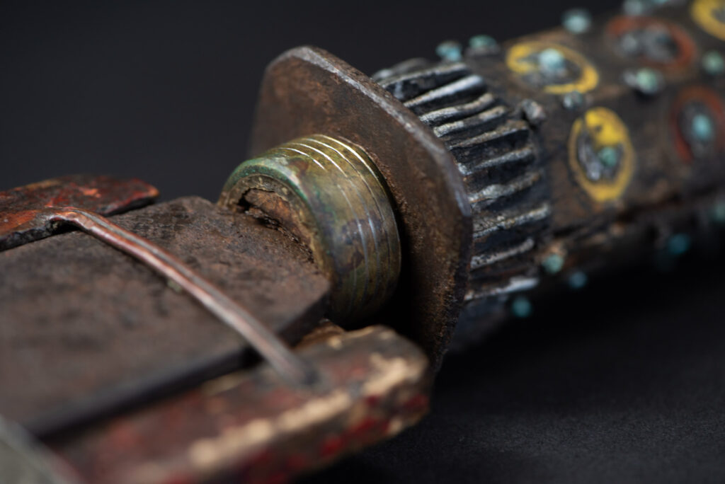 Ancient Puyuma tribe sword painted in red