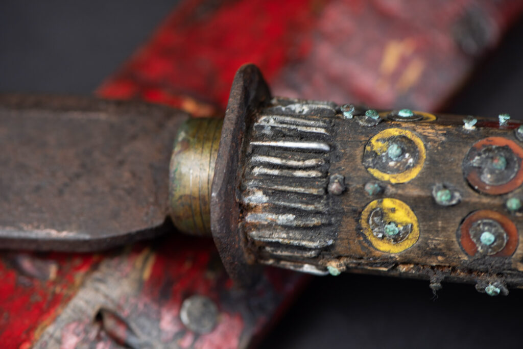 Ancient Puyuma tribe sword painted in red