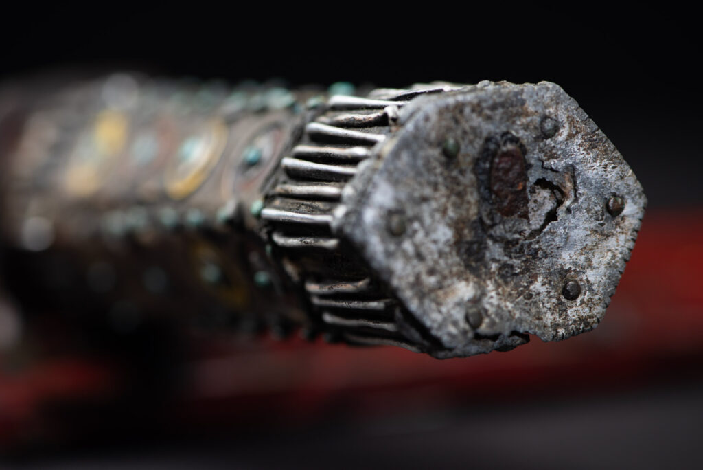 Ancient Puyuma tribe sword painted in red