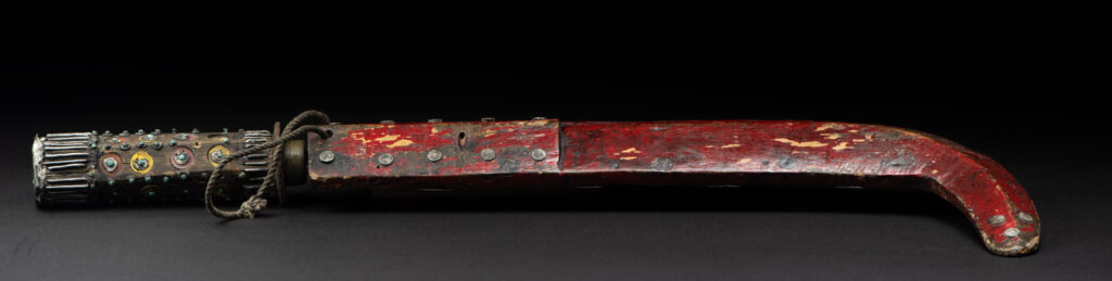 Ancient Puyuma tribe sword painted in red