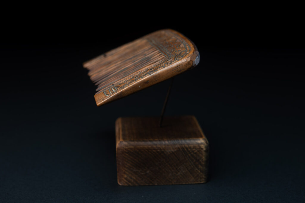 Ancient Paiwan tribe wooden carved comb