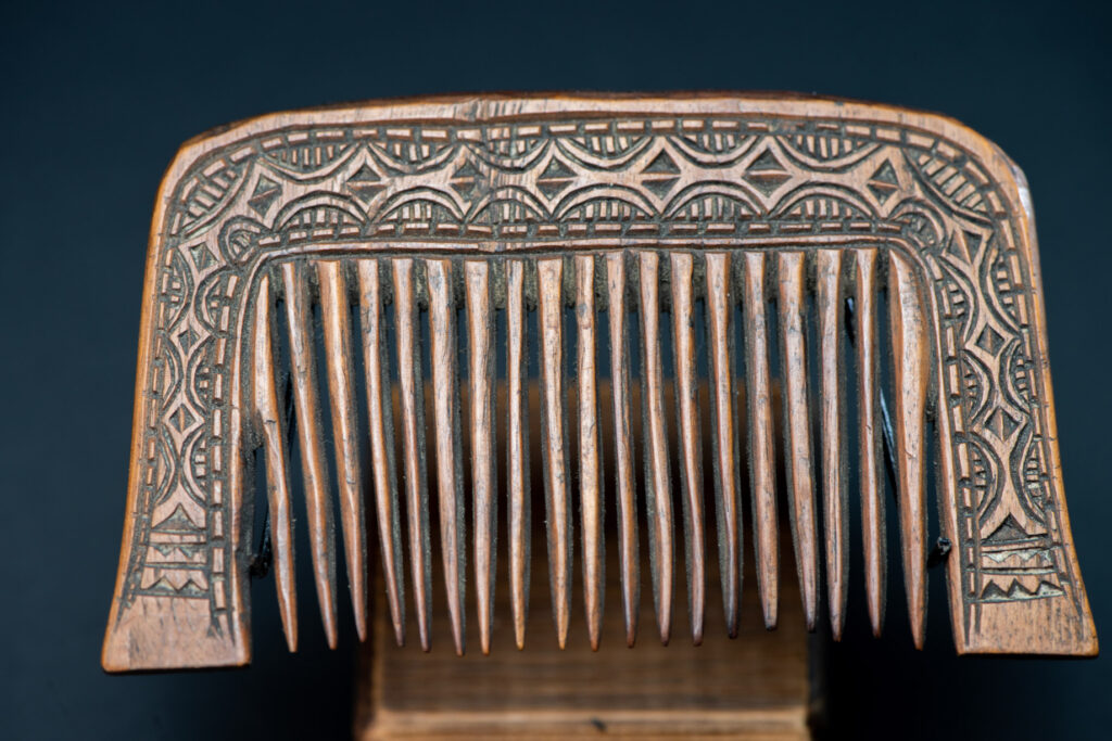Ancient Paiwan tribe wooden carved comb