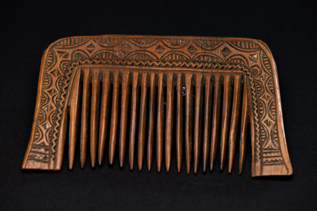 Ancient Paiwan tribe wooden carved comb