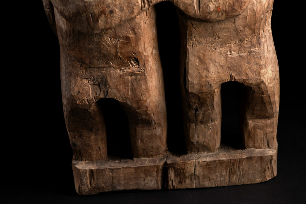 Ancient Statue of the Paiwan tribe : A couple holding each other male and female, probably husband and wife.