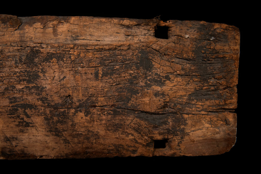 Paiwan tribe house Eave from Majia Township 瑪家鄉 - South Taiwan- Carved with human faces in the Majia style and sacred snakes positioned back to back.