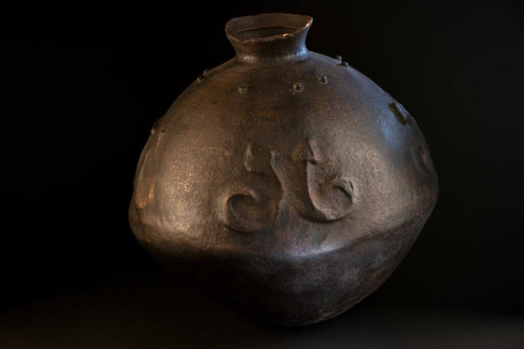 Sacred pot hermaphrodite type with snake patterns from the Paiwan tribe- South Taiwan