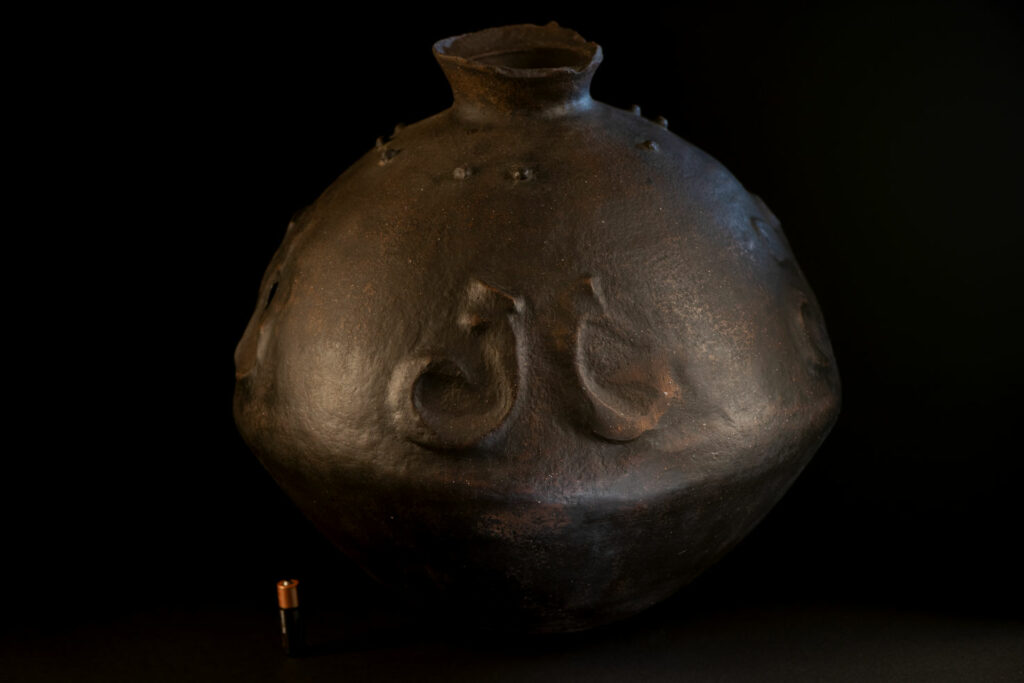 Sacred pot hermaphrodite type with snake patterns from the Paiwan tribe- South Taiwan