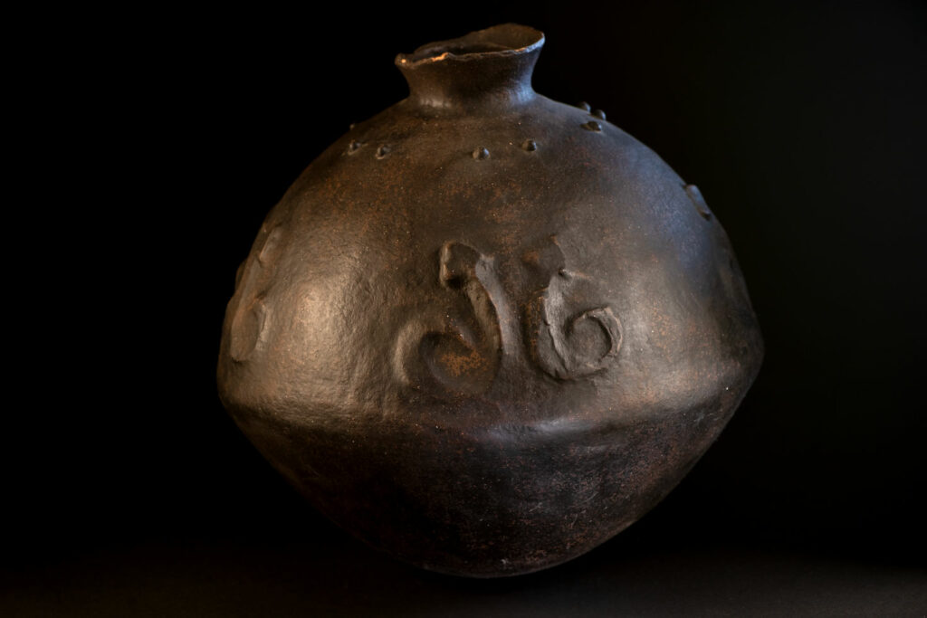 Sacred pot hermaphrodite type with snake patterns from the Paiwan tribe- South Taiwan