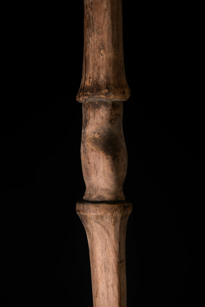 Ceremonial paddle from the Yami tribe (Orchid Island), carved with the deity Magamaog and two fish.