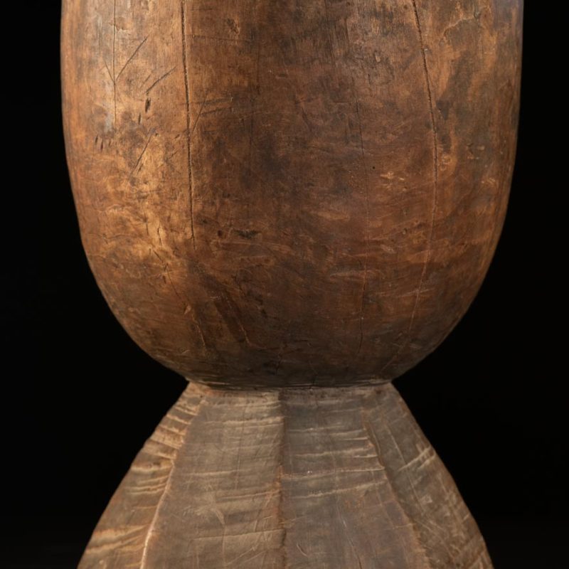 Ancient Mortar from Attayal tribe. Uncarved as the Attayal tribes are not known for carving wood .